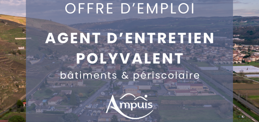 OFFRE D'EMPLOI : Agent d'Entretien Polyvalent (H/F)